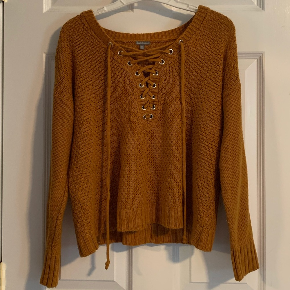 Charlotte Russe Women’s Cross String Sweater